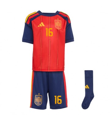 Spanien Rodri Hernandez #16 Hjemmebanetrøje Børn VM 2026 Kortærmet (+ Korte bukser)